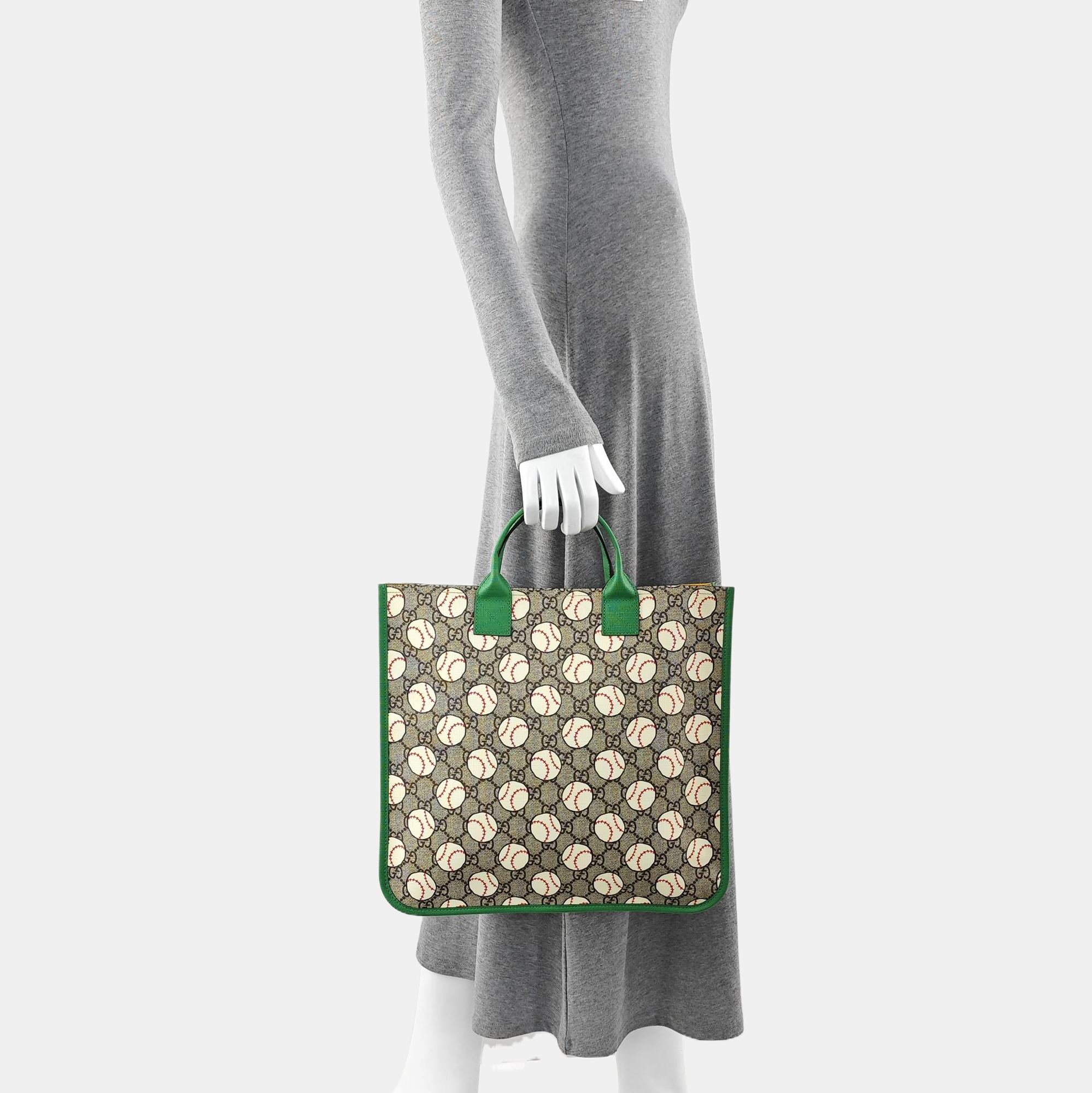Coated Canvas Top Handle Bag Beige
