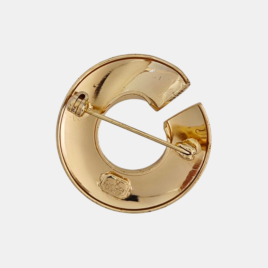Metal Gold Brooch