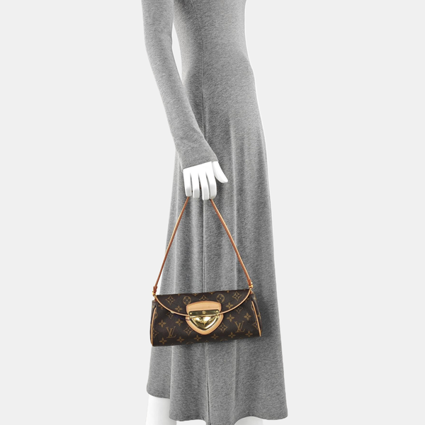BEVERLY MM Monogram Coated Canvas Brown