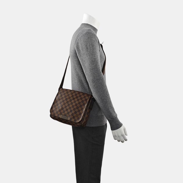 BROOKLYN Damier Ebene Coated Canvas Brown