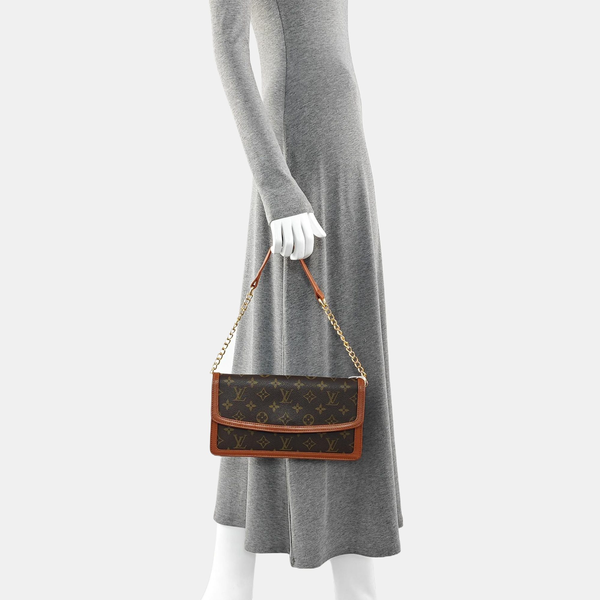 DAME Monogram Coated Canvas Brown