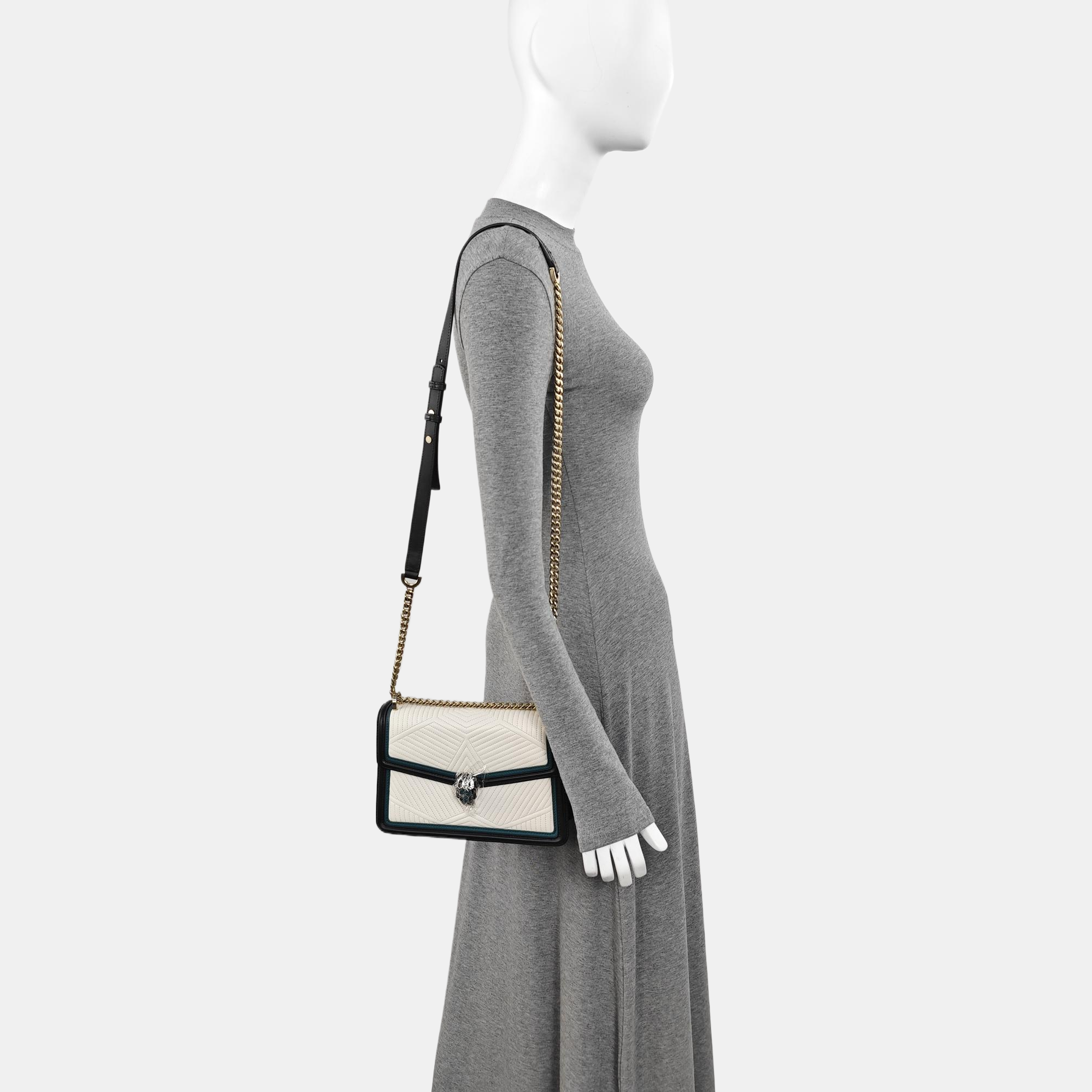 SERPENTI FOREVER Small Quilted Calfskin White