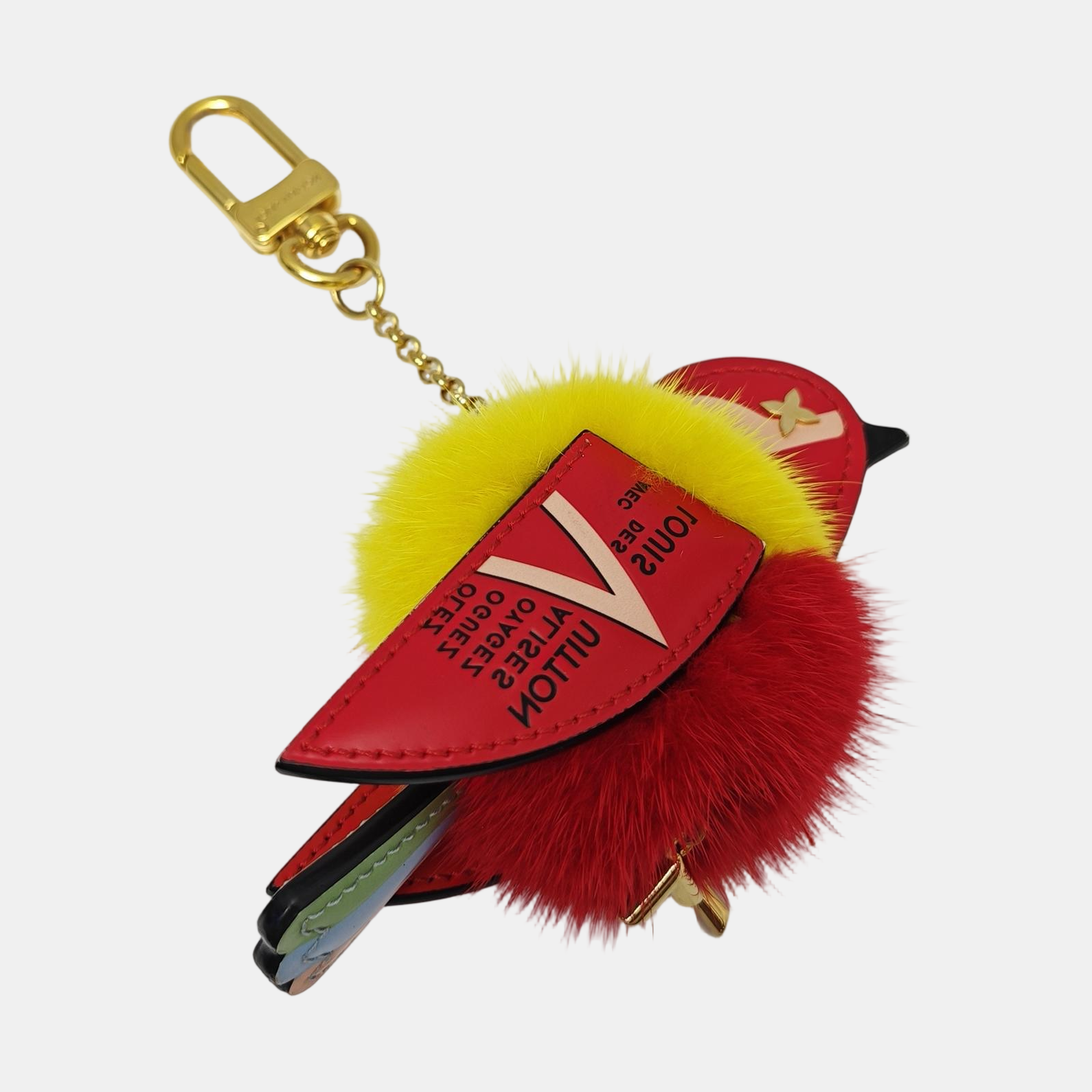 Synthetic Bag Charm Red
