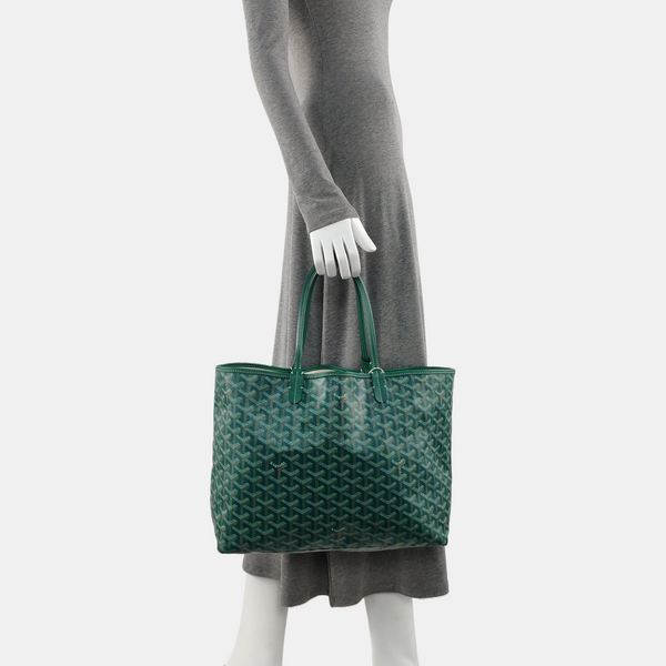Authenticated pre-owned  Saint Louis PM Coated Canvas Green - Tote Bag at Looply