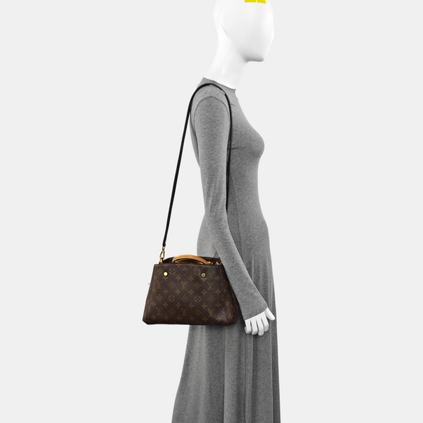 MONTAIGNE Monogram Coated Canvas Brown