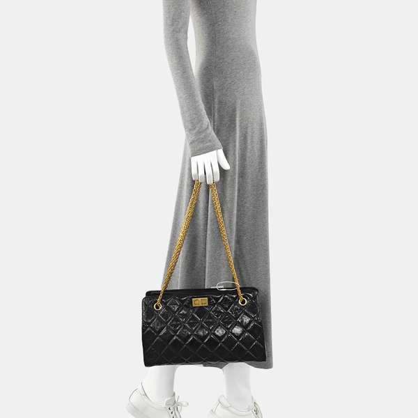 Quilted Calfskin Shoulder Bag Black