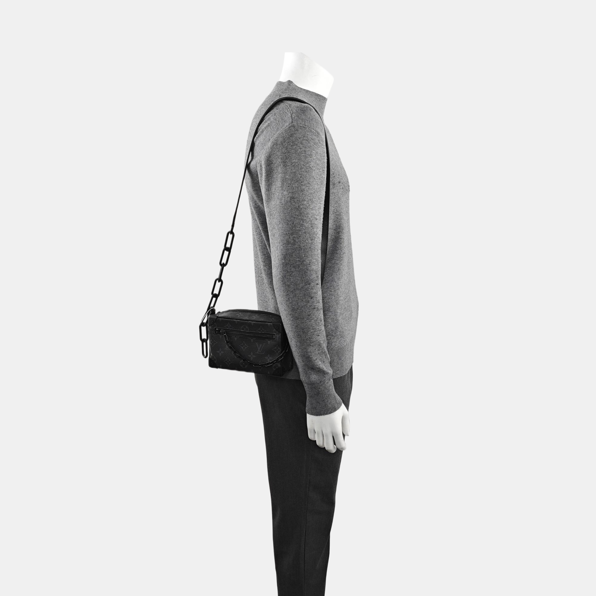 SOFT TRUNK Mini Monogram Coated Canvas Black