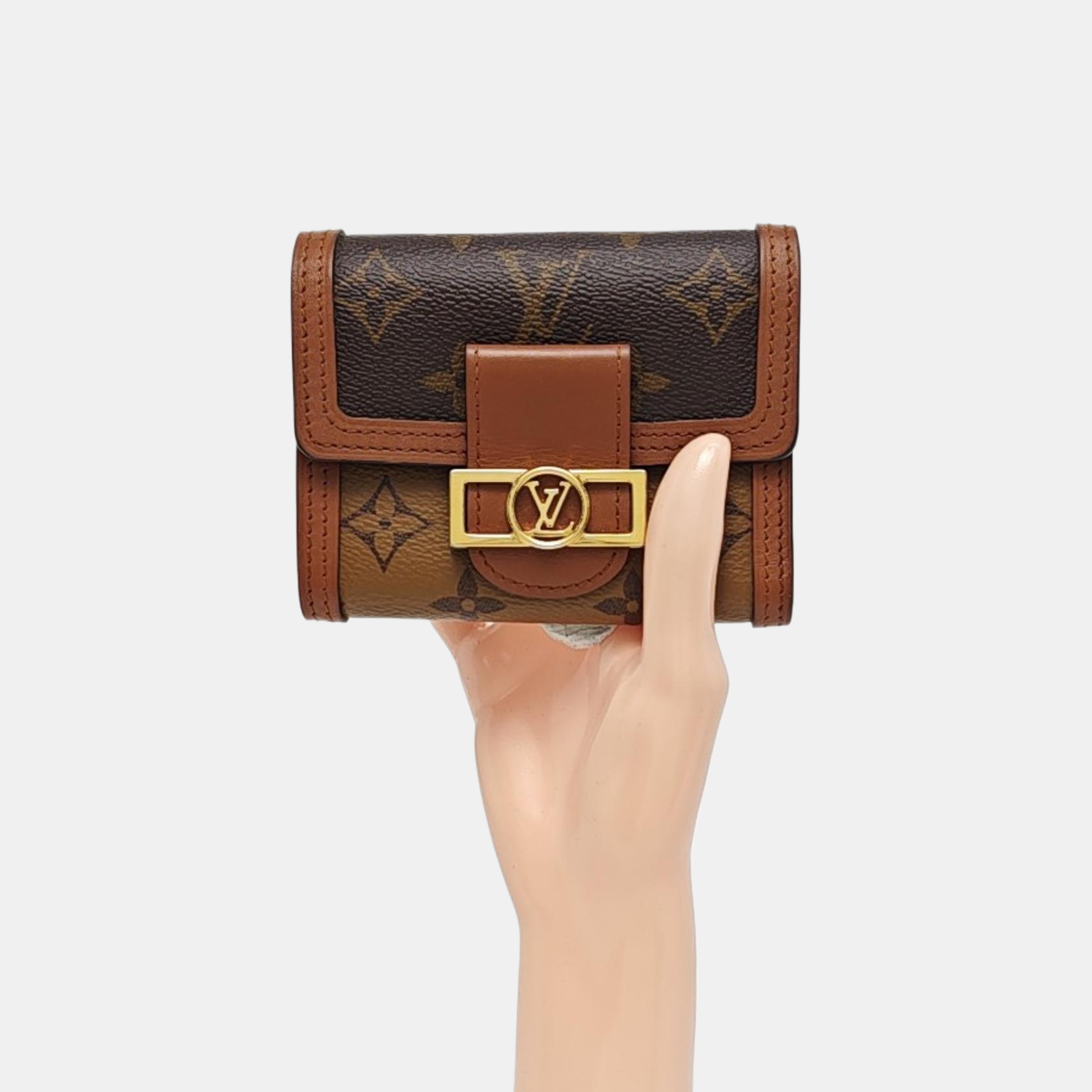 DAUPHINE Monogram Coated Canvas Brown Wallet
