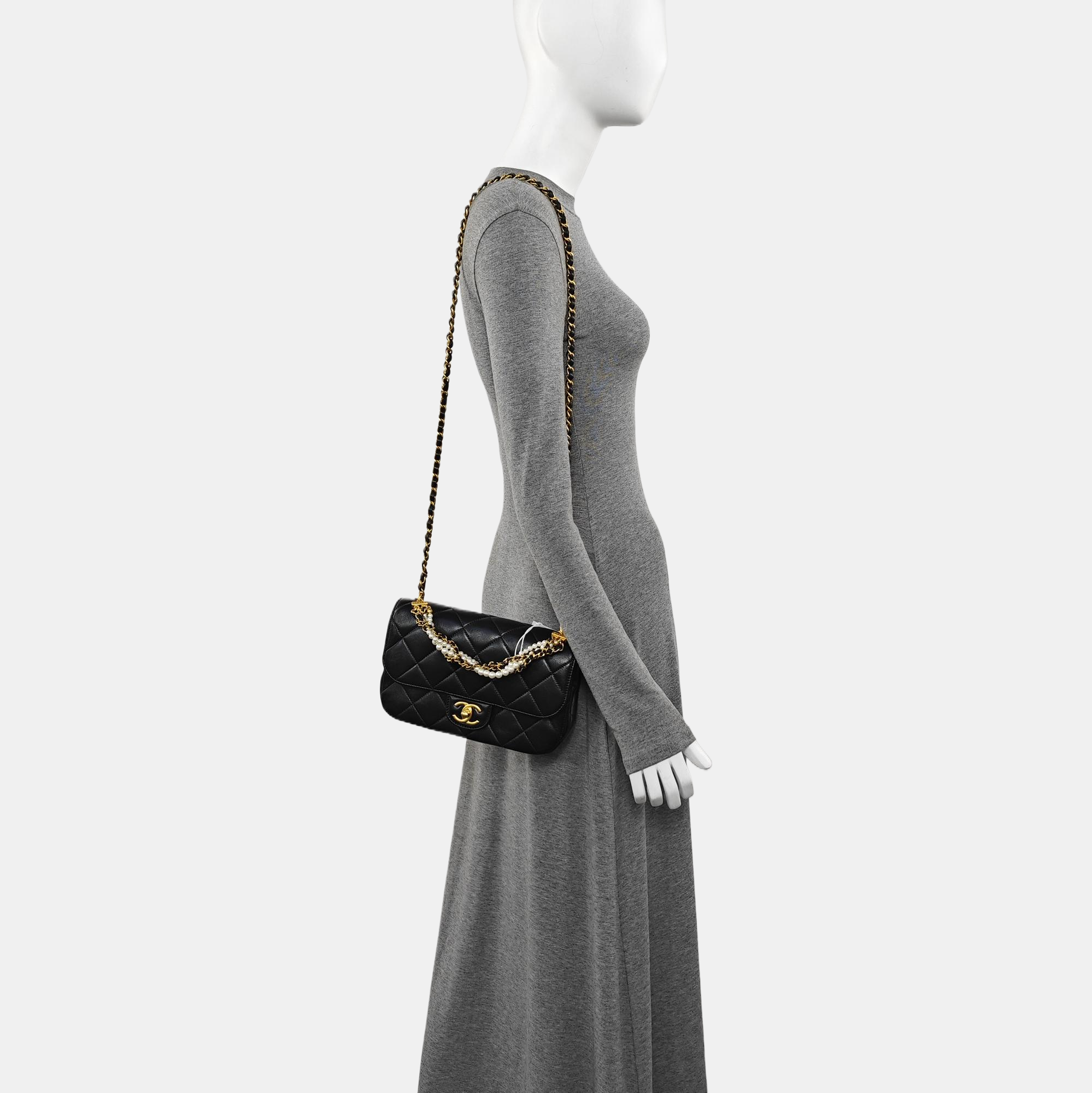Quilted Lambskin Black