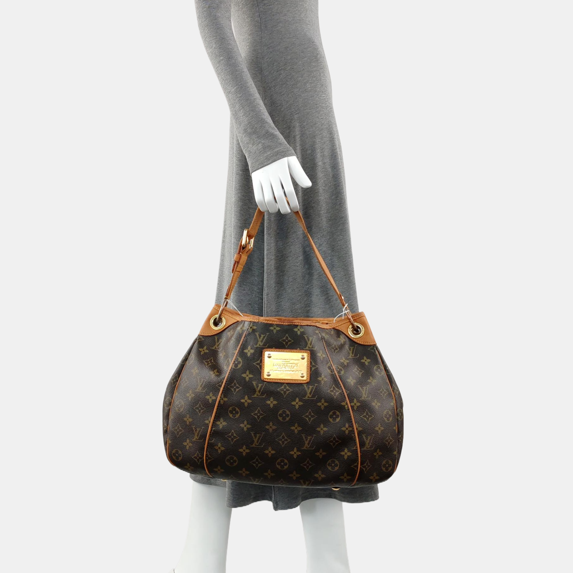 GALLIERA PM Monogram Coated Canvas Brown