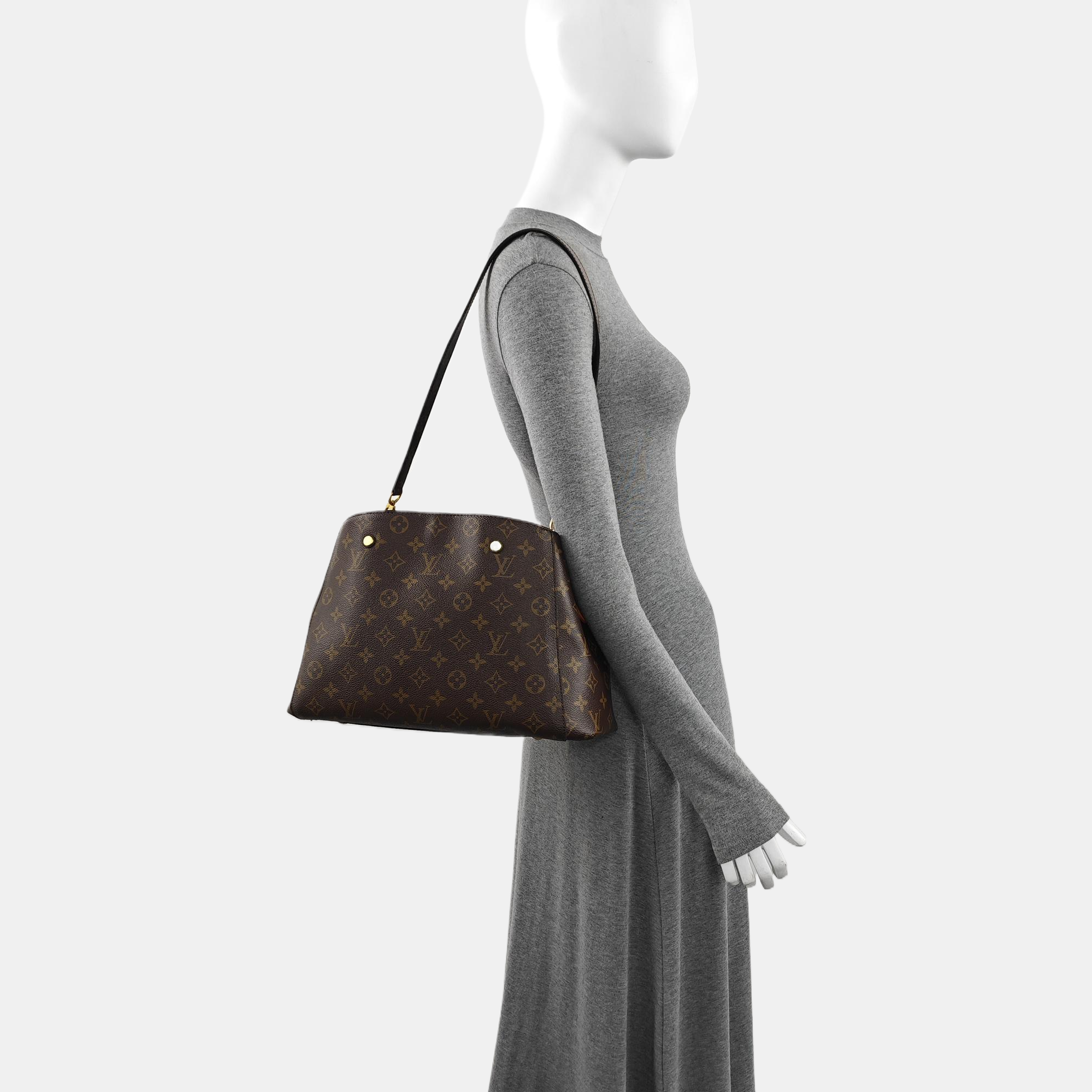 MONTAIGNE Monogram Coated Canvas Brown