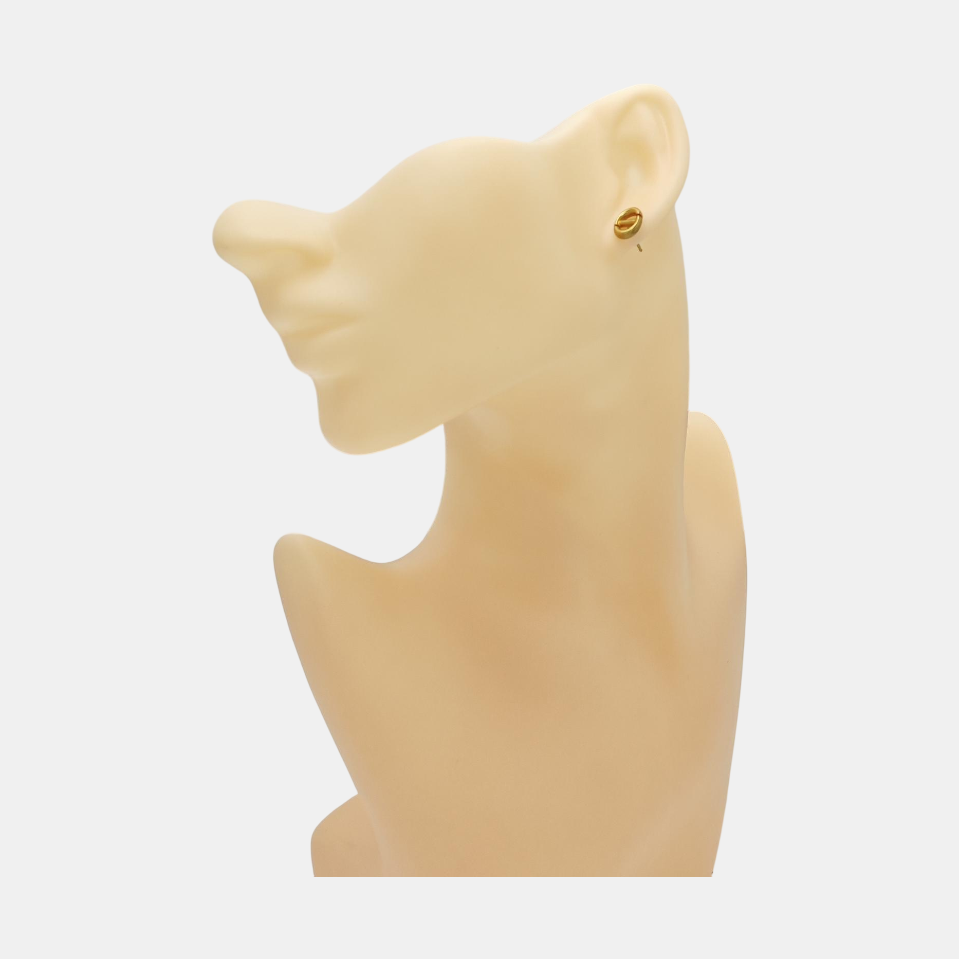 CD Navy Metal Gold Stud Earrings