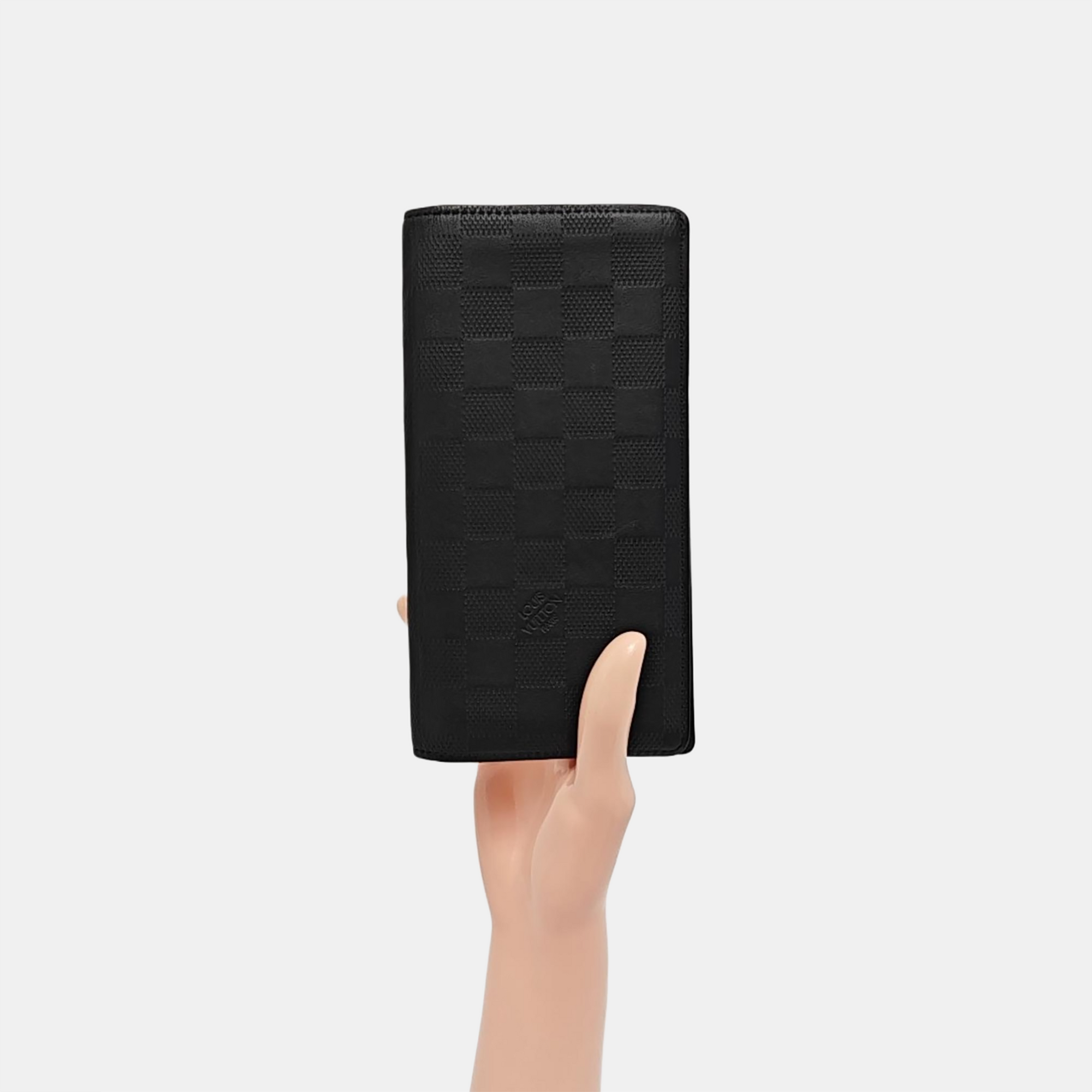 BRAZZA Damier Graphite Calfskin Gray Wallet