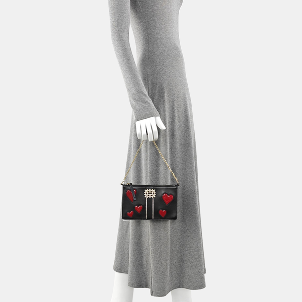 Calfskin Top Handle Bag Black