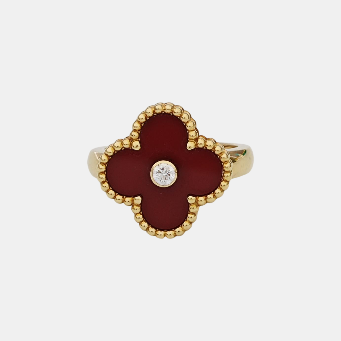 Vintage Alhambra 18k Gold Ring EU 50
