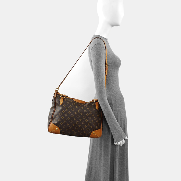 ESTRELA MM Monogram Coated Canvas Brown