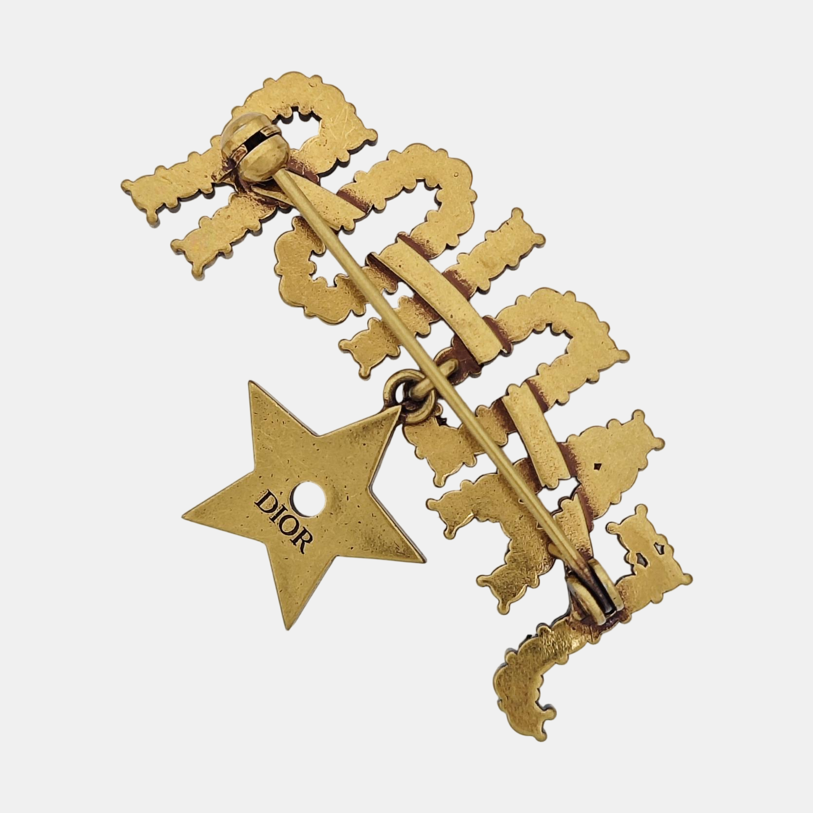 J'adior Crystal Gold Brooch