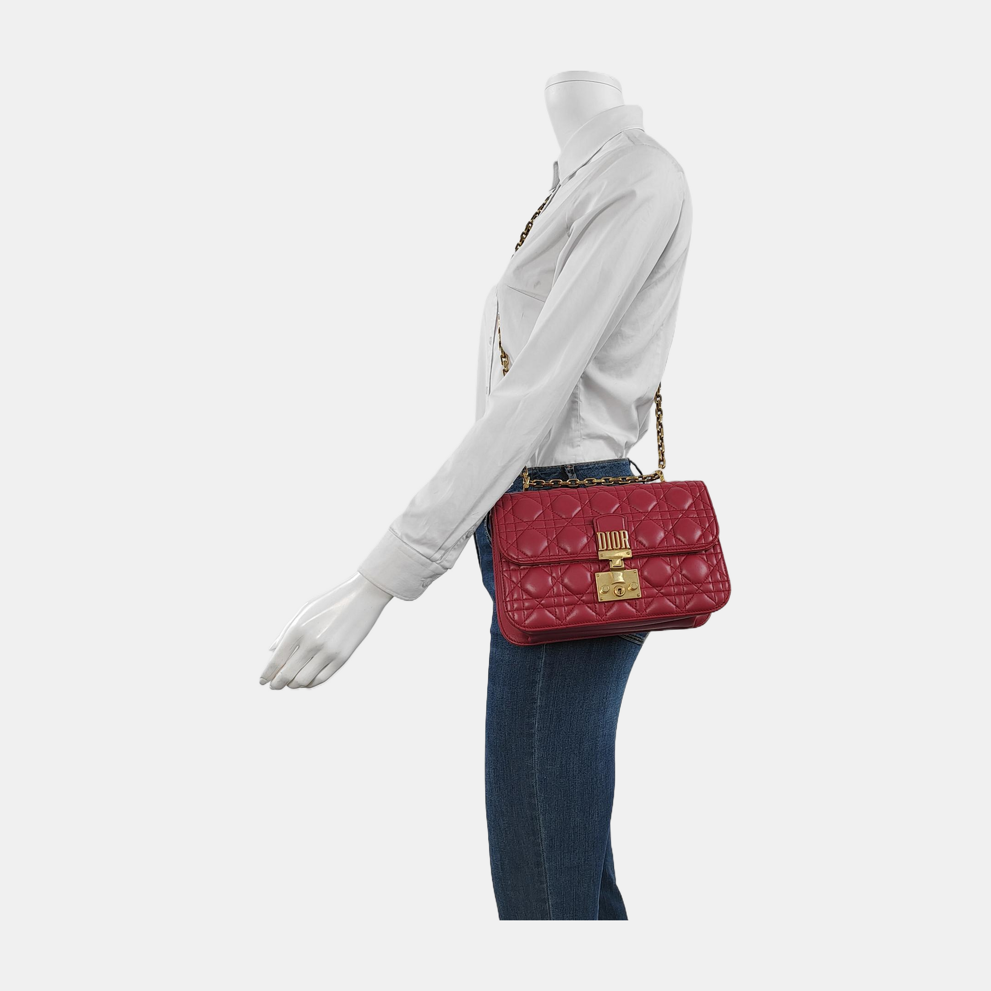 Dioraddict Cannage Lambskin Red