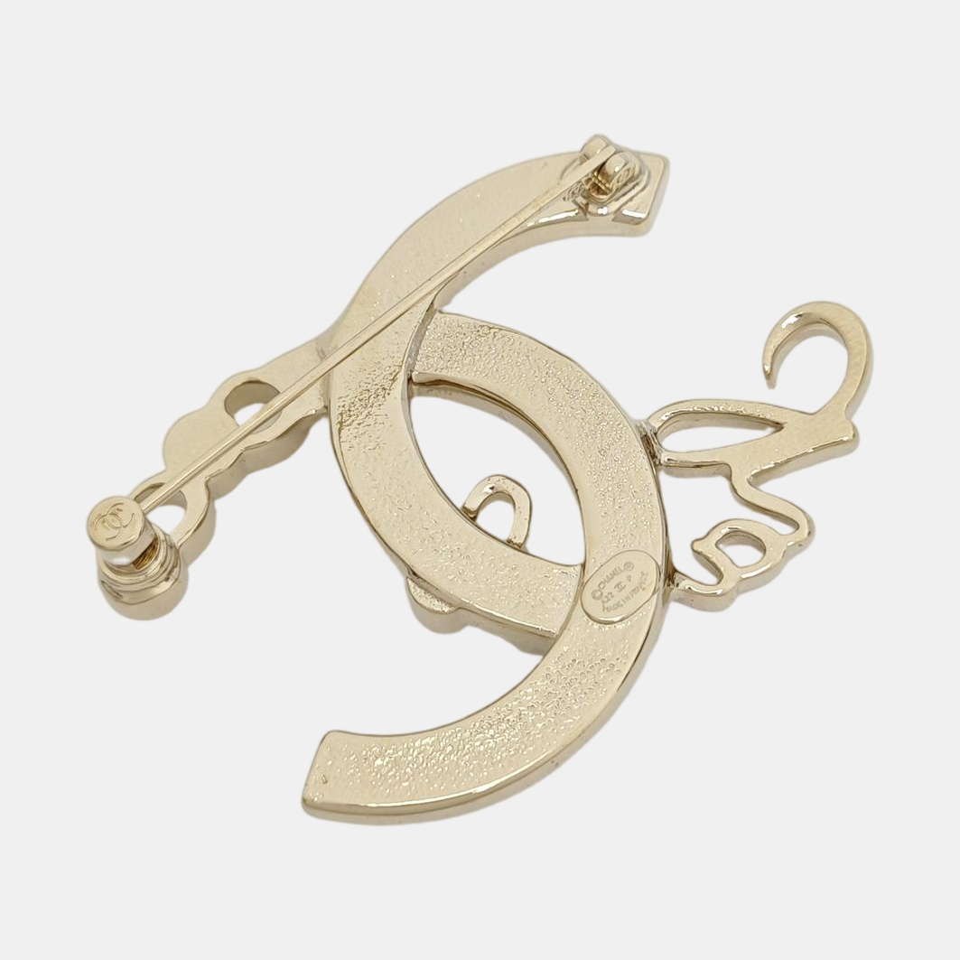 Metal Gold Brooch