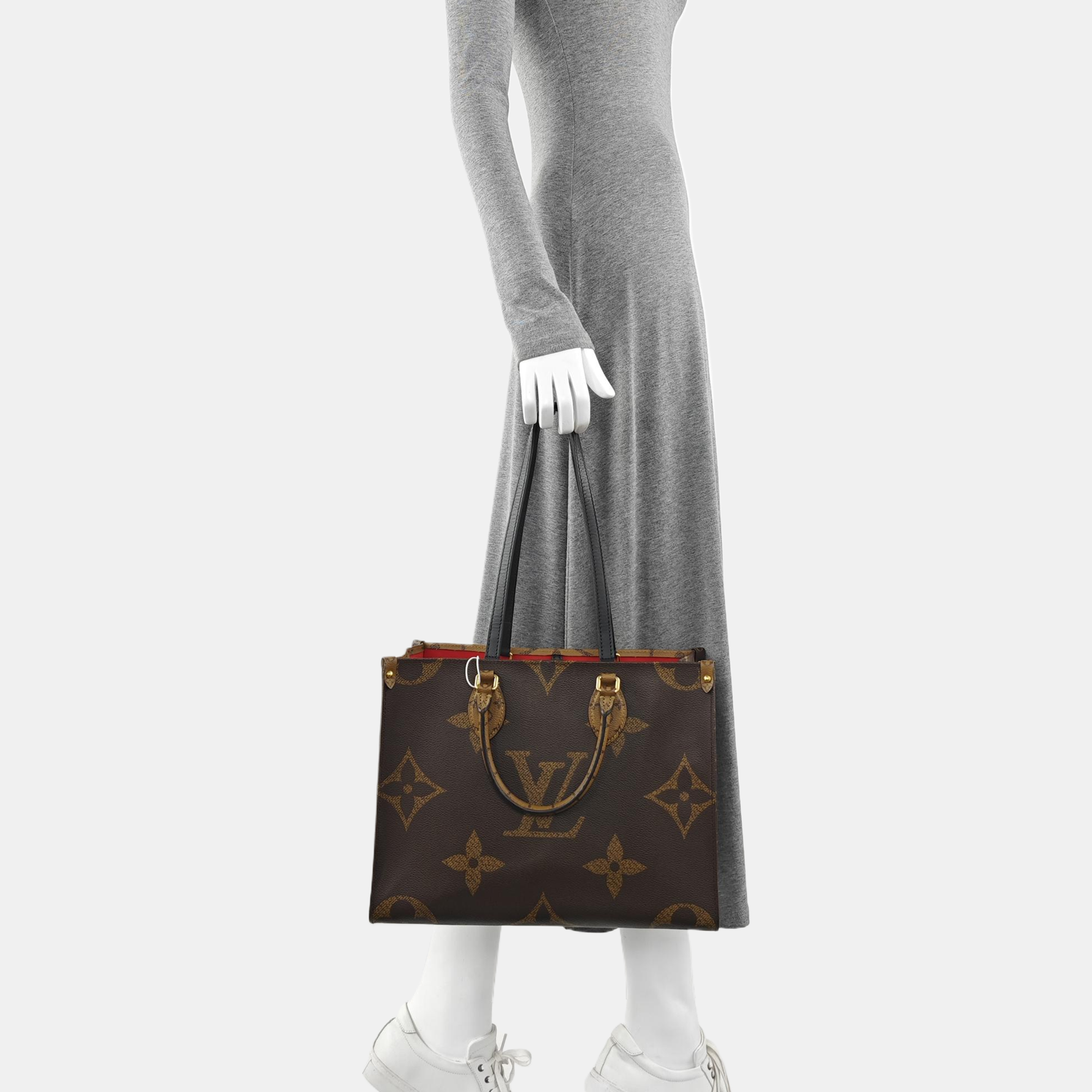ONTHEGO MM Monogram Coated Canvas Brown