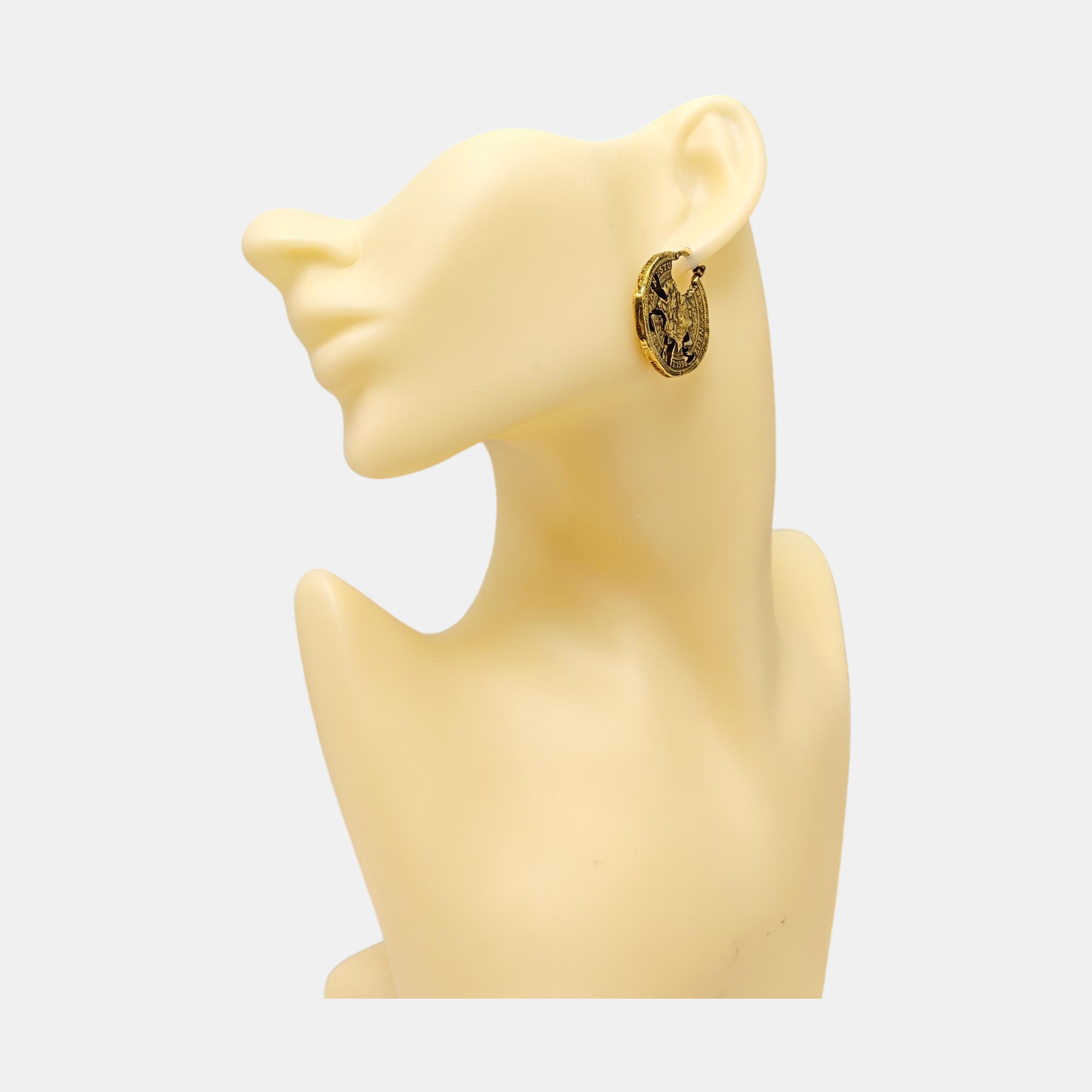 Metal Gold Stud Earrings