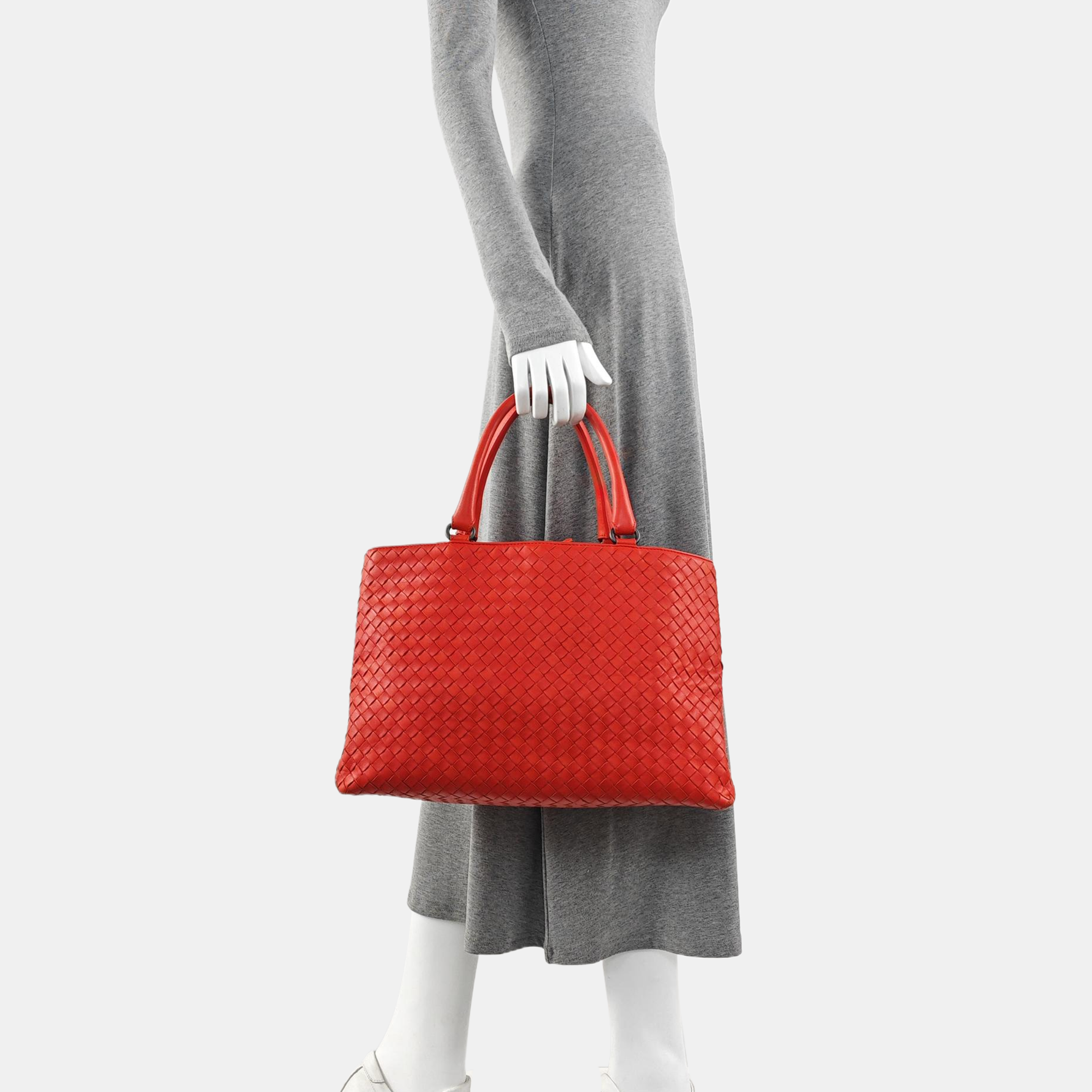 Lambskin Tote Bag Red