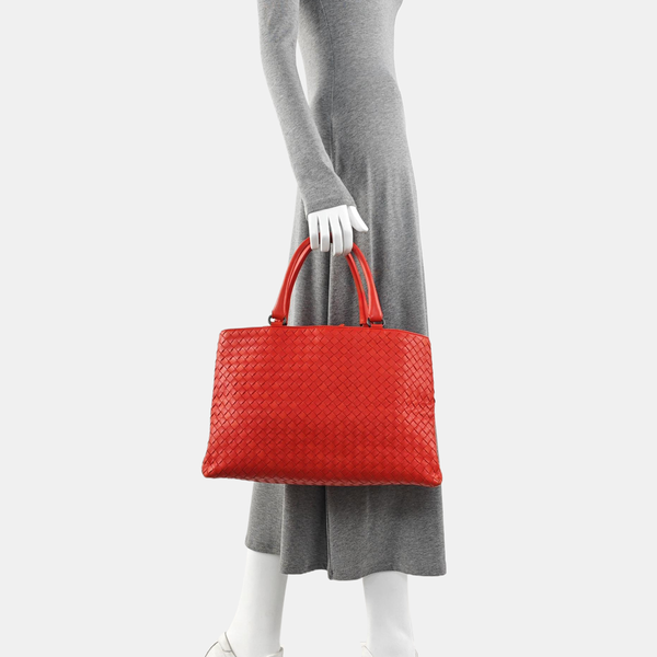 Lambskin Tote Bag Red