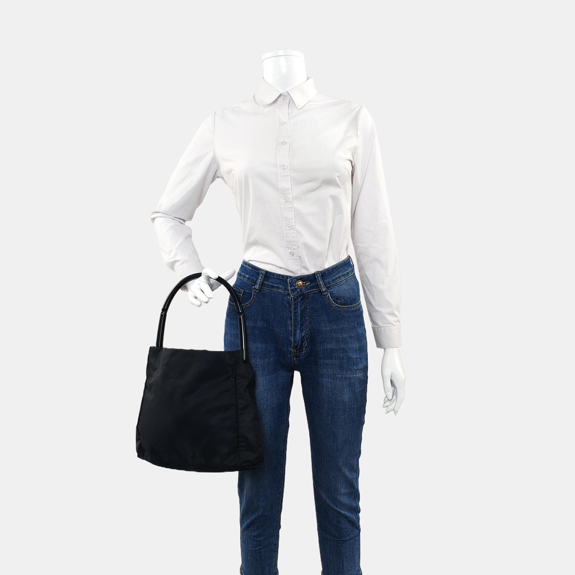 Nylon Tote Bag Black