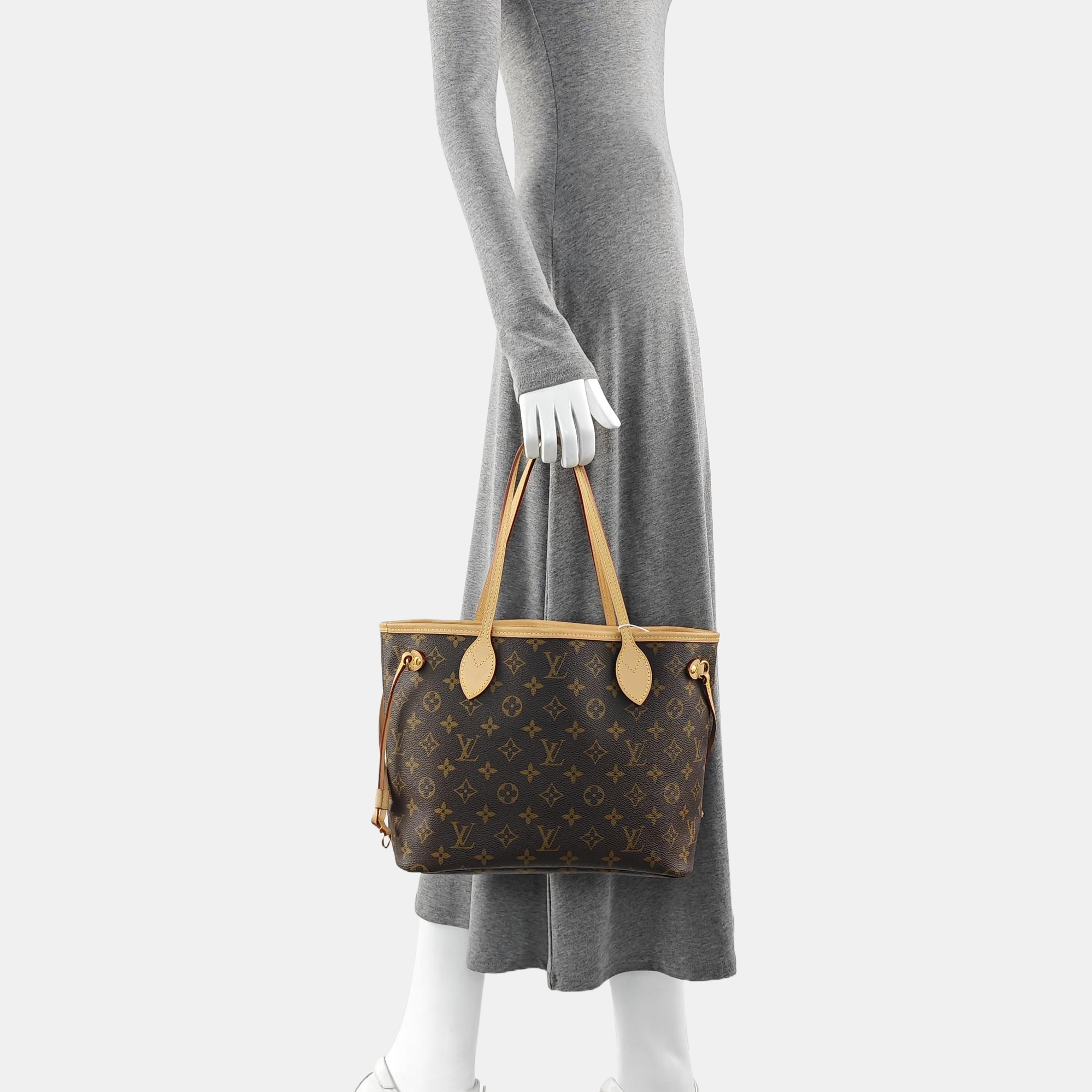NEVERFULL PM Monogram Coated Canvas Brown