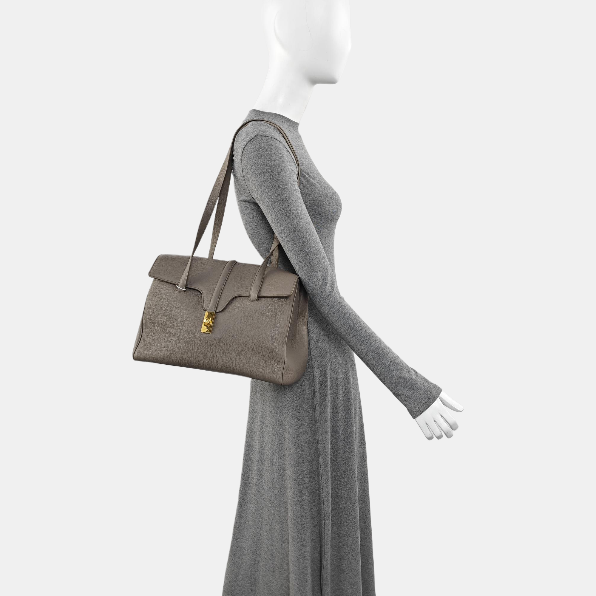 16 Medium Calfskin Gray