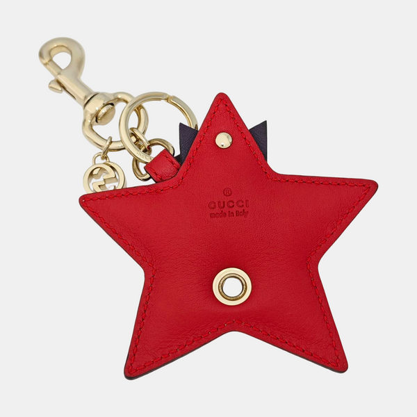 Leather Bag Charm Beige