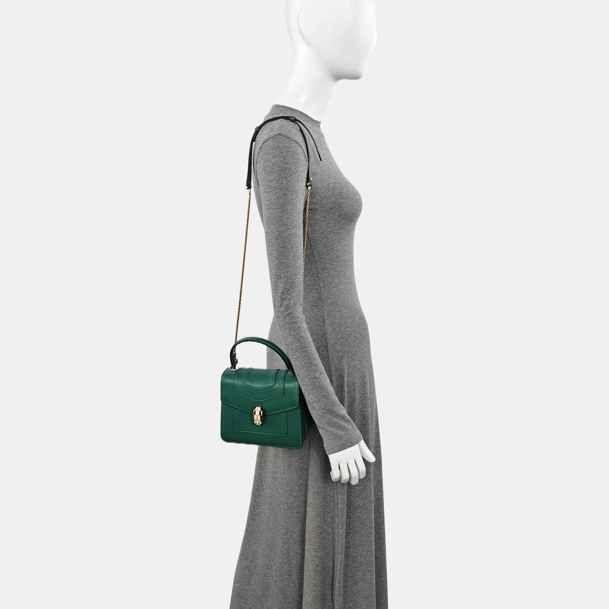 SERPENTI FOREVER Calfskin Green