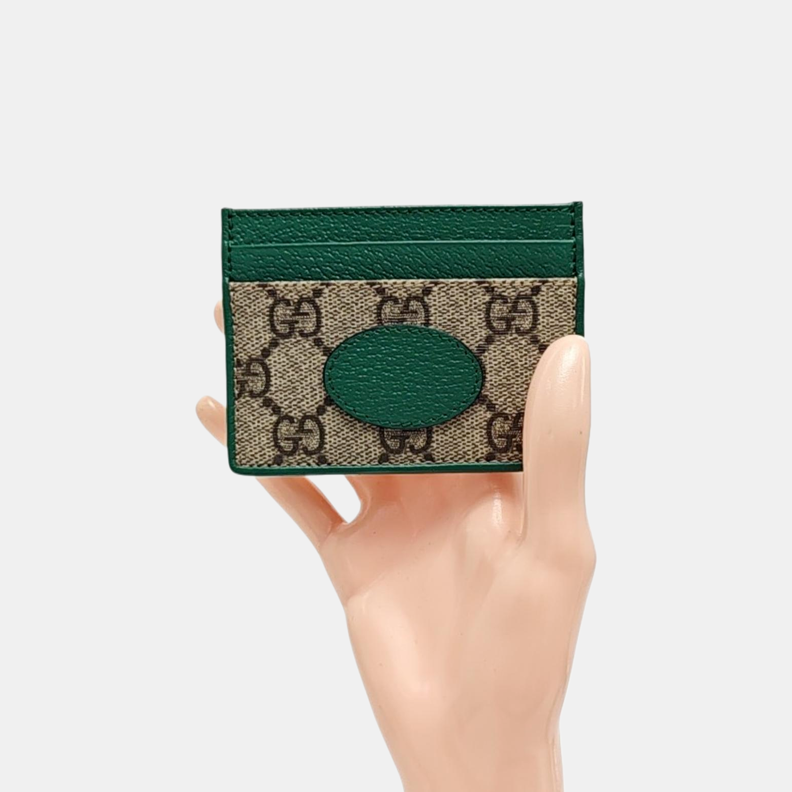 Retro Monogram Coated Canvas Green Card Holder