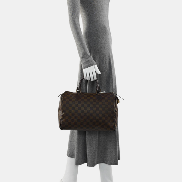 SPEEDY 30 Damier Ebene Coated Canvas Brown