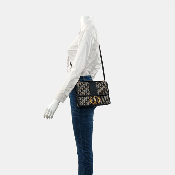 30 Montaigne Oblique Canvas Blue