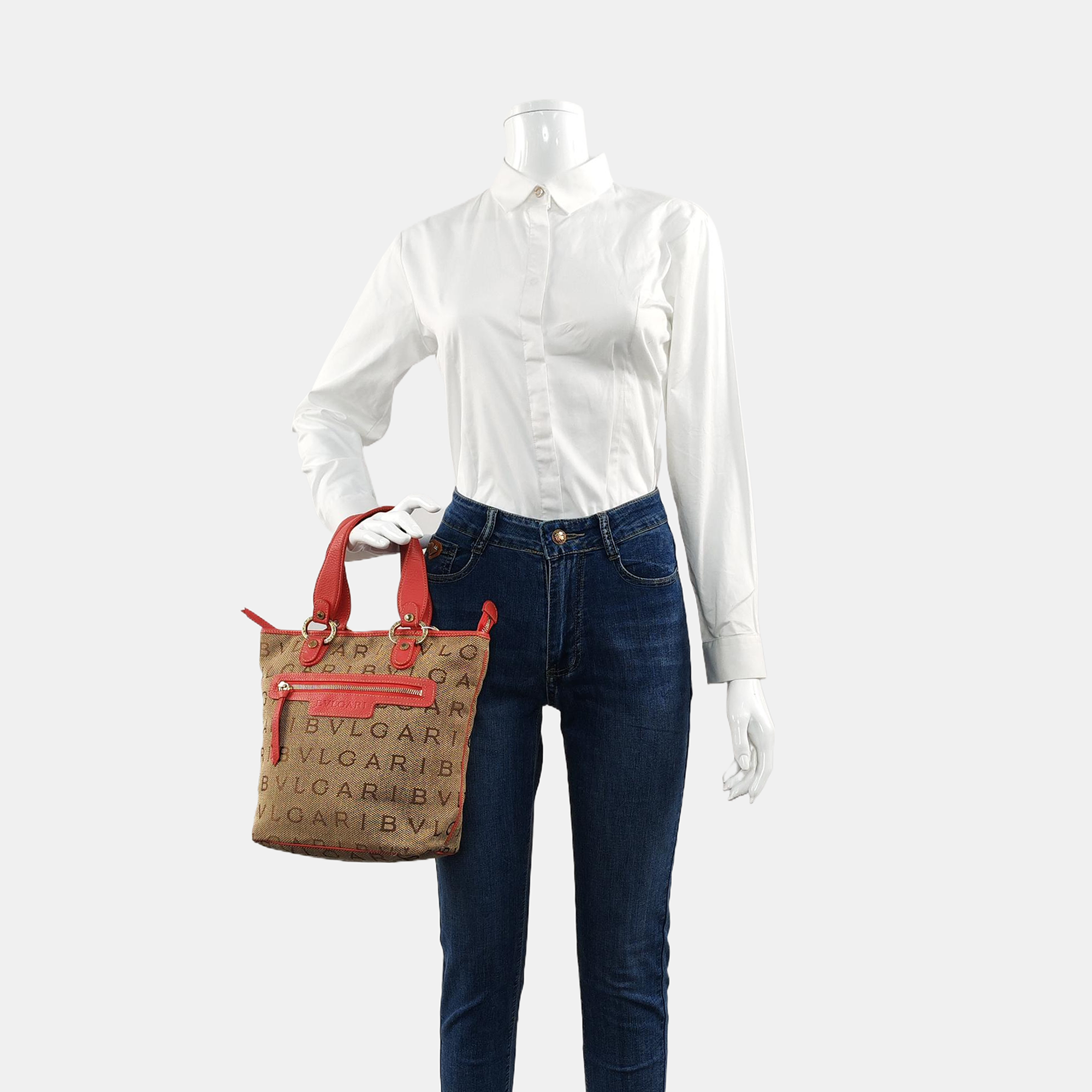 Fabric Tote Bag Brown
