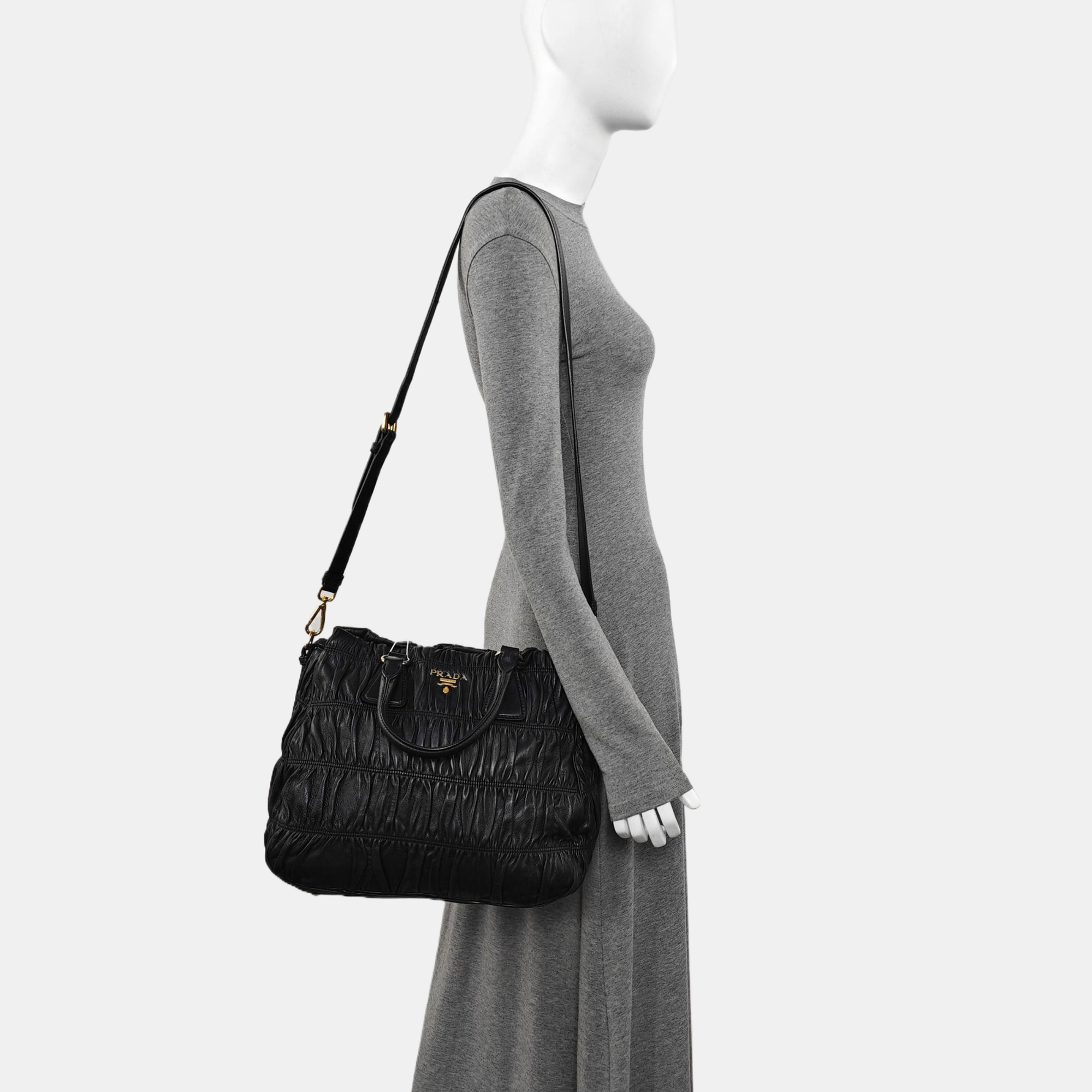Quilted Lambskin Tote Bag Black
