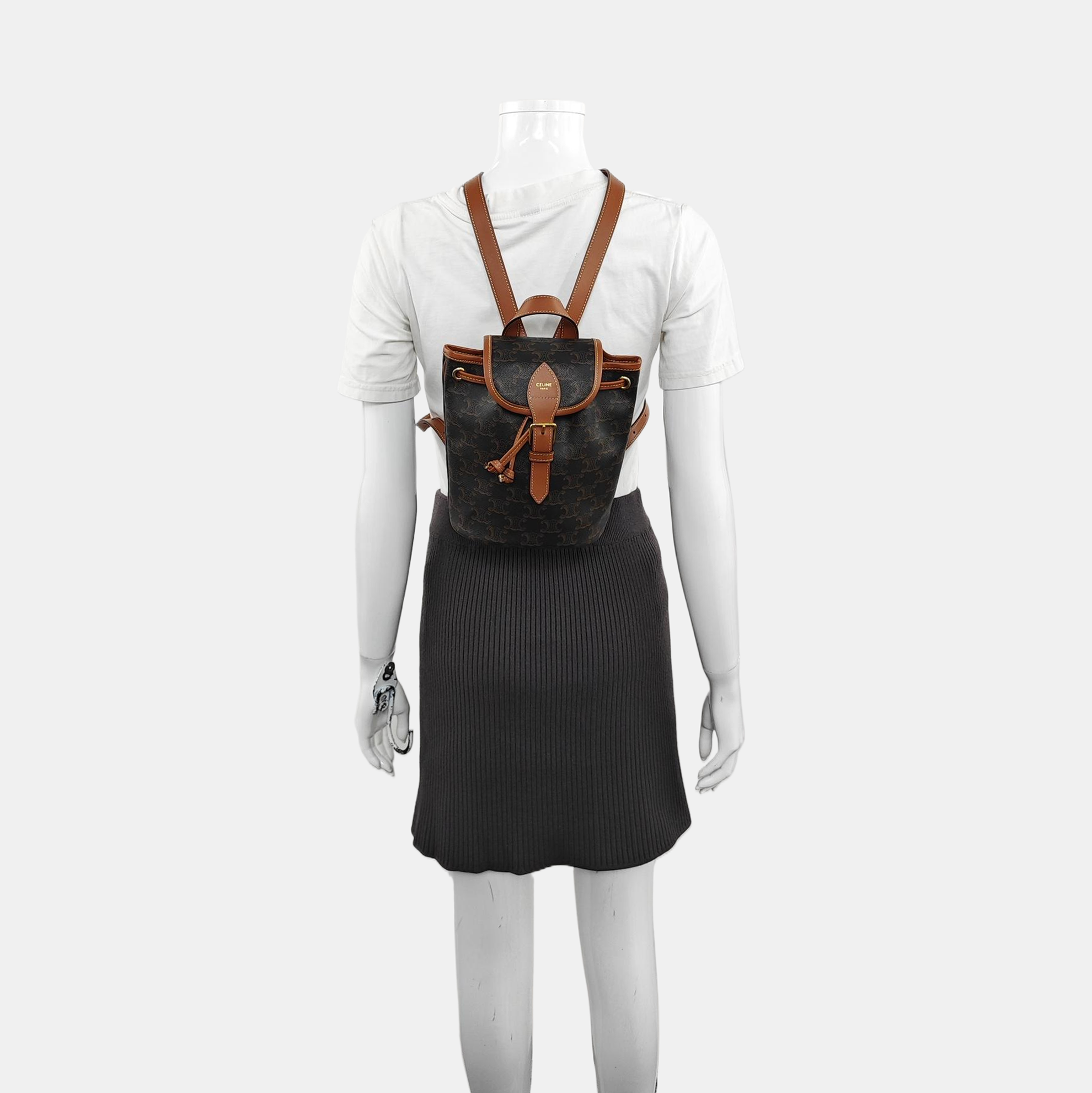 TRIOMPHE Mini Coated Canvas Brown