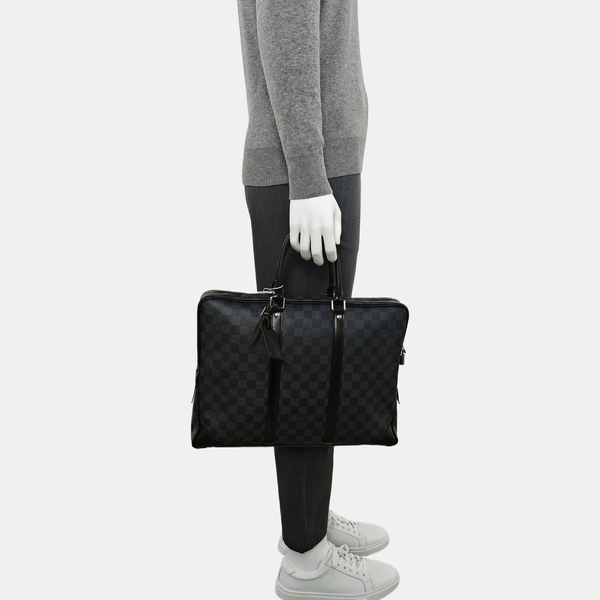 PORTE-DOCUMENTS Damier Graphite Coated Canvas Gray