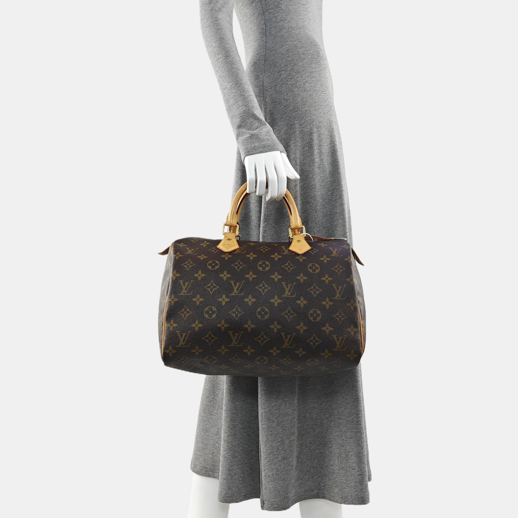 SPEEDY 30 Lona revestida Monogram marrón
