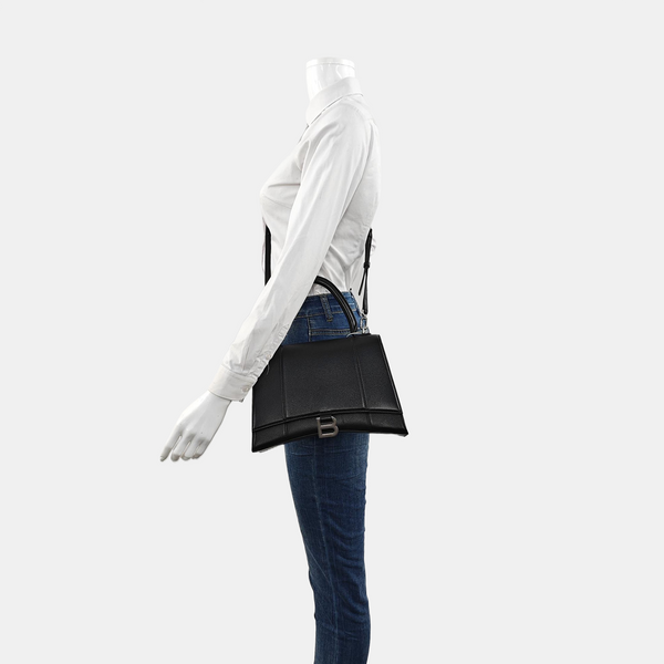 Hourglass Small Calfskin Black