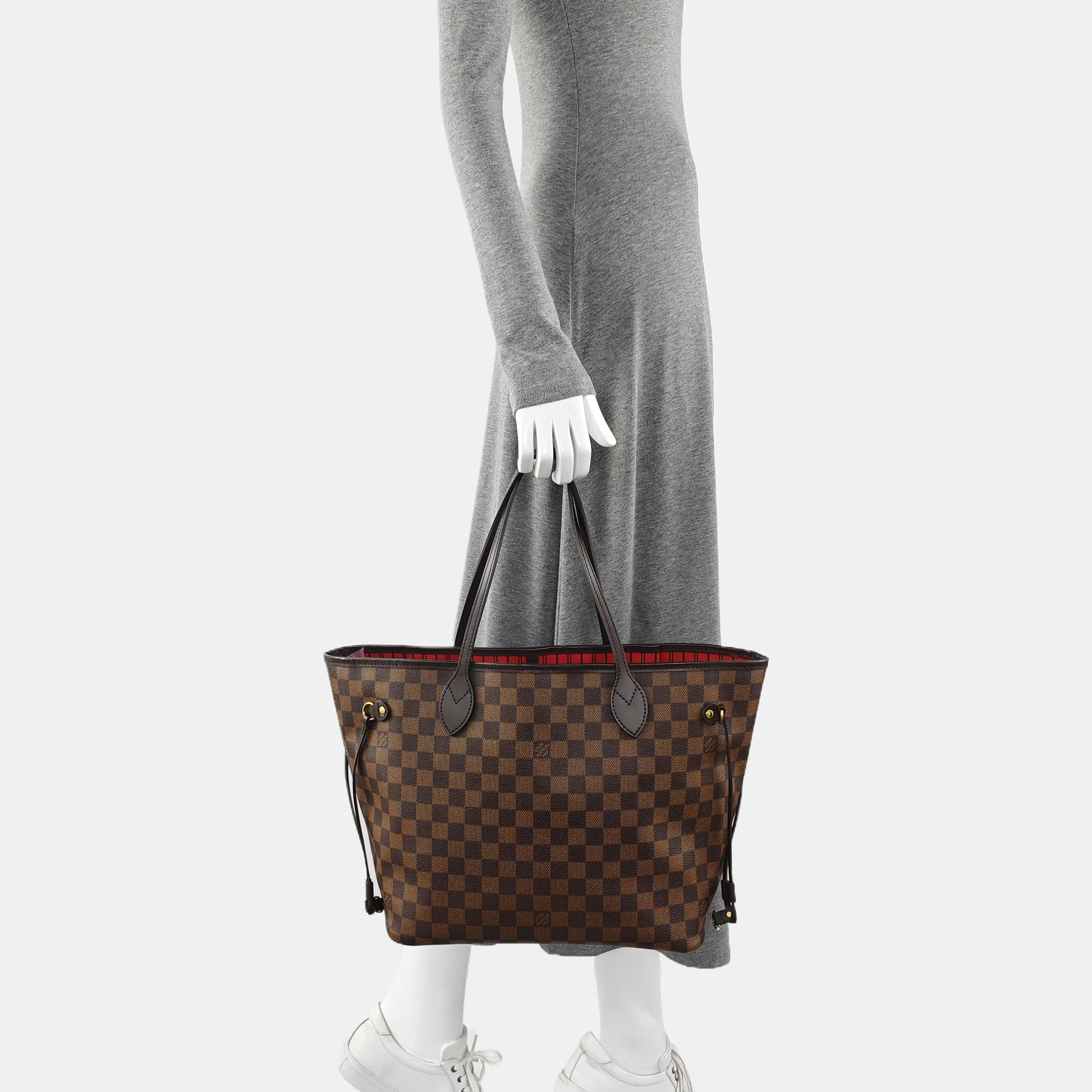 NEVERFULL MM Damier Ebene Coated Canvas Brown