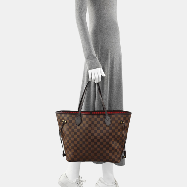 NEVERFULL MM Damier Ebene Coated Canvas Brown