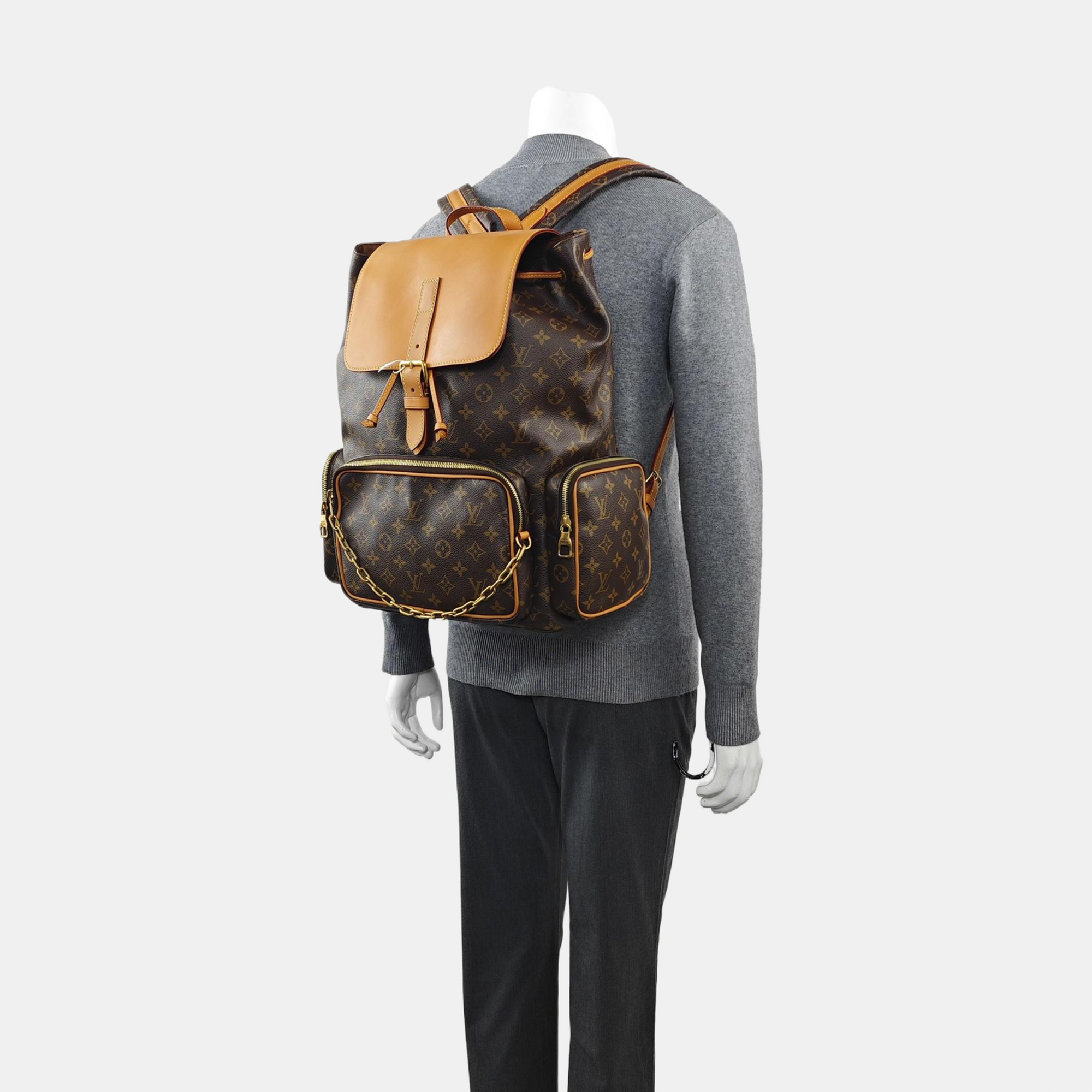 TRIO Monogram Coated Canvas Brown