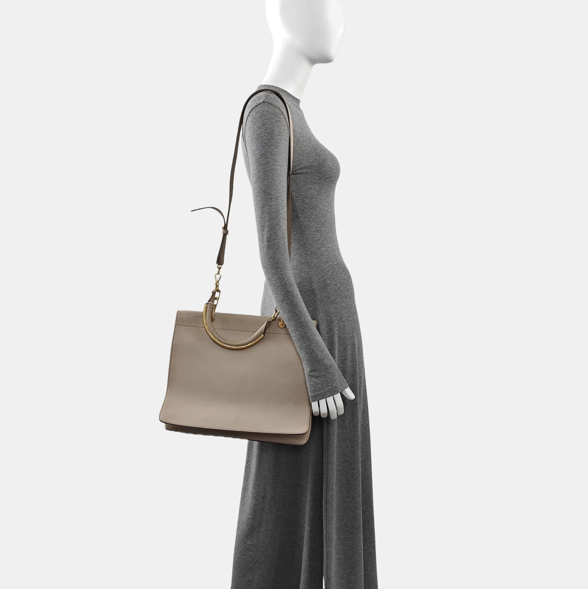 Calfskin Shoulder Bag Beige
