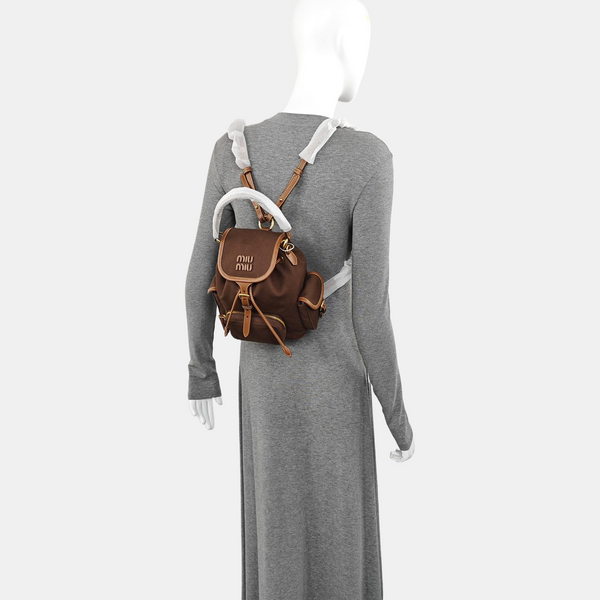 Fabric Backpack Brown
