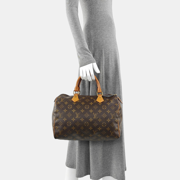 SPEEDY 30 Monogram Coated Canvas Brown