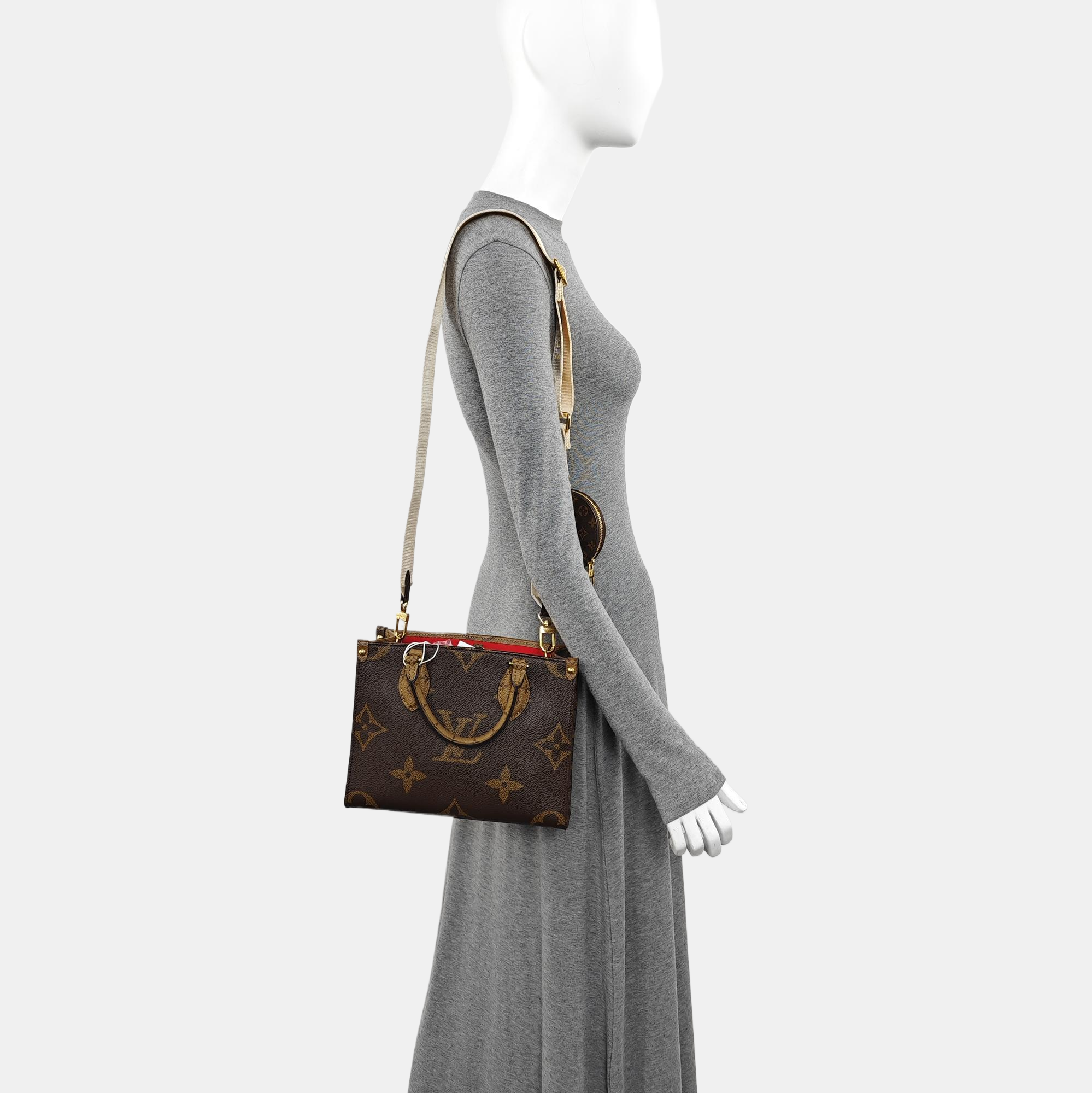 ONTHEGO PM Monogram Coated Canvas Brown