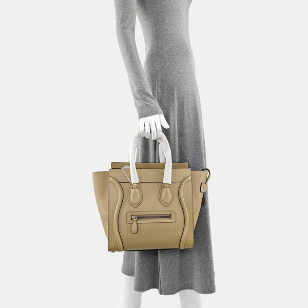 LUGGAGE Micro Calfskin Beige