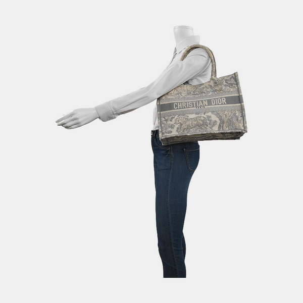 Book Tote Medium Canvas Gray